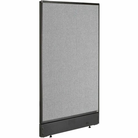 INTERION BY GLOBAL INDUSTRIAL Interion Non-Electric Office Partition Panel with Raceway, 24-1/4inW x 46inH, Gray 277660NGY